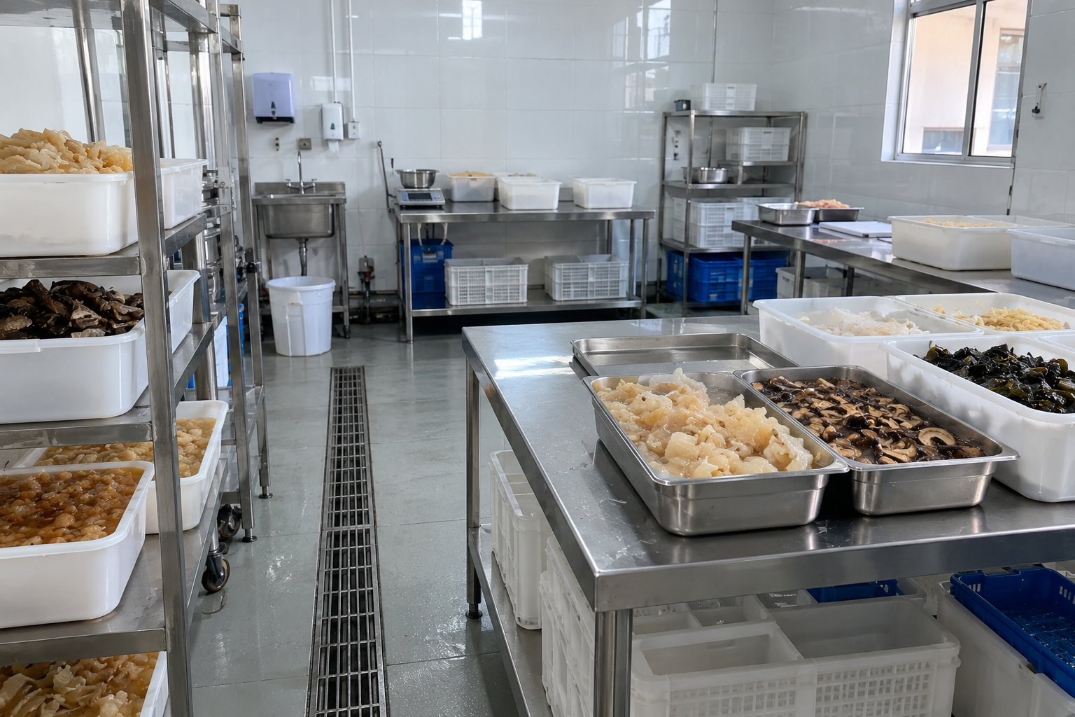 Clean food processing room