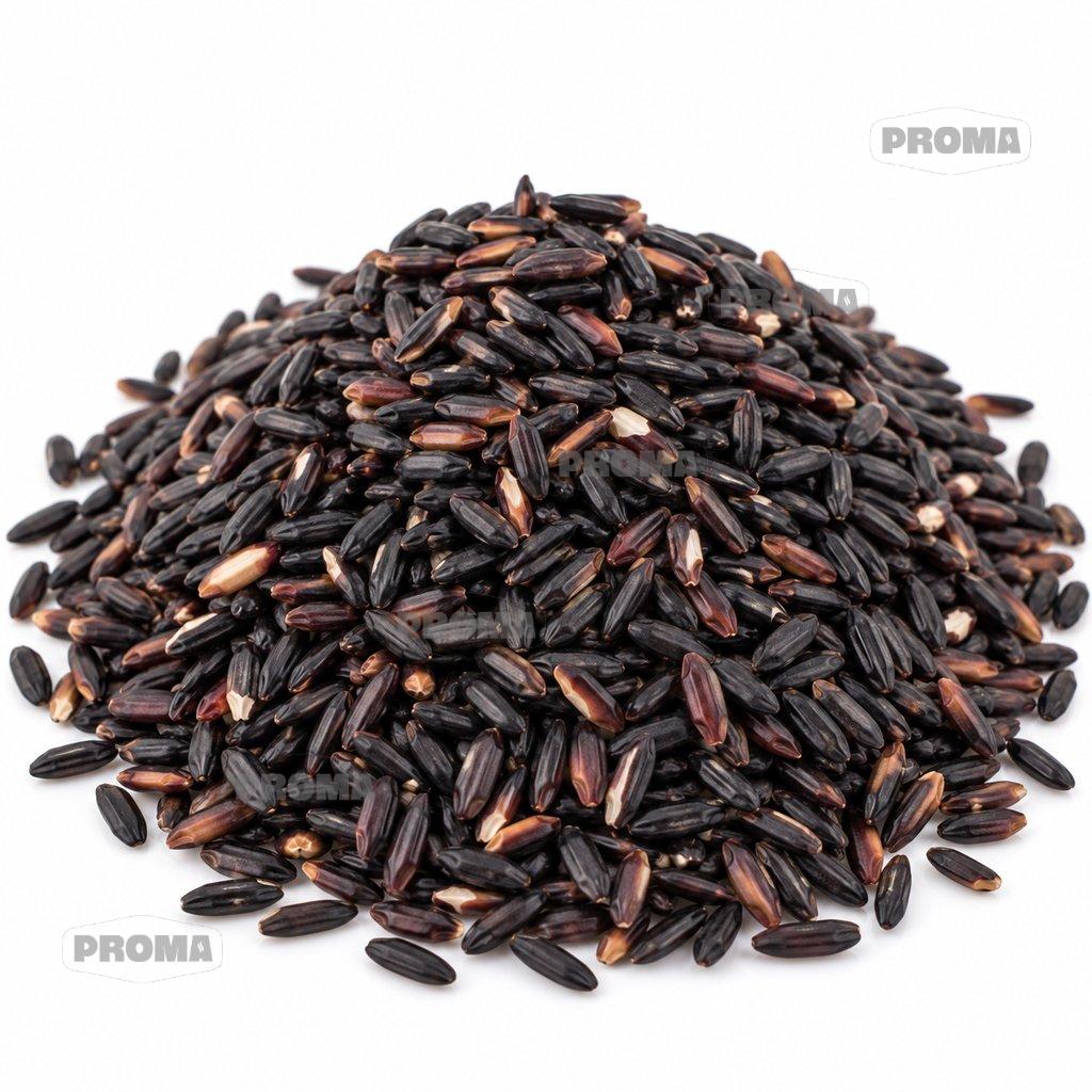 Black glutinous rice grains supplied by PROMA Malaysia
