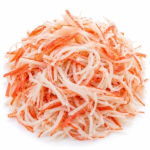 Finely shredded soaked crab stick, cleaned AA grade, wholesale supplier Malaysia