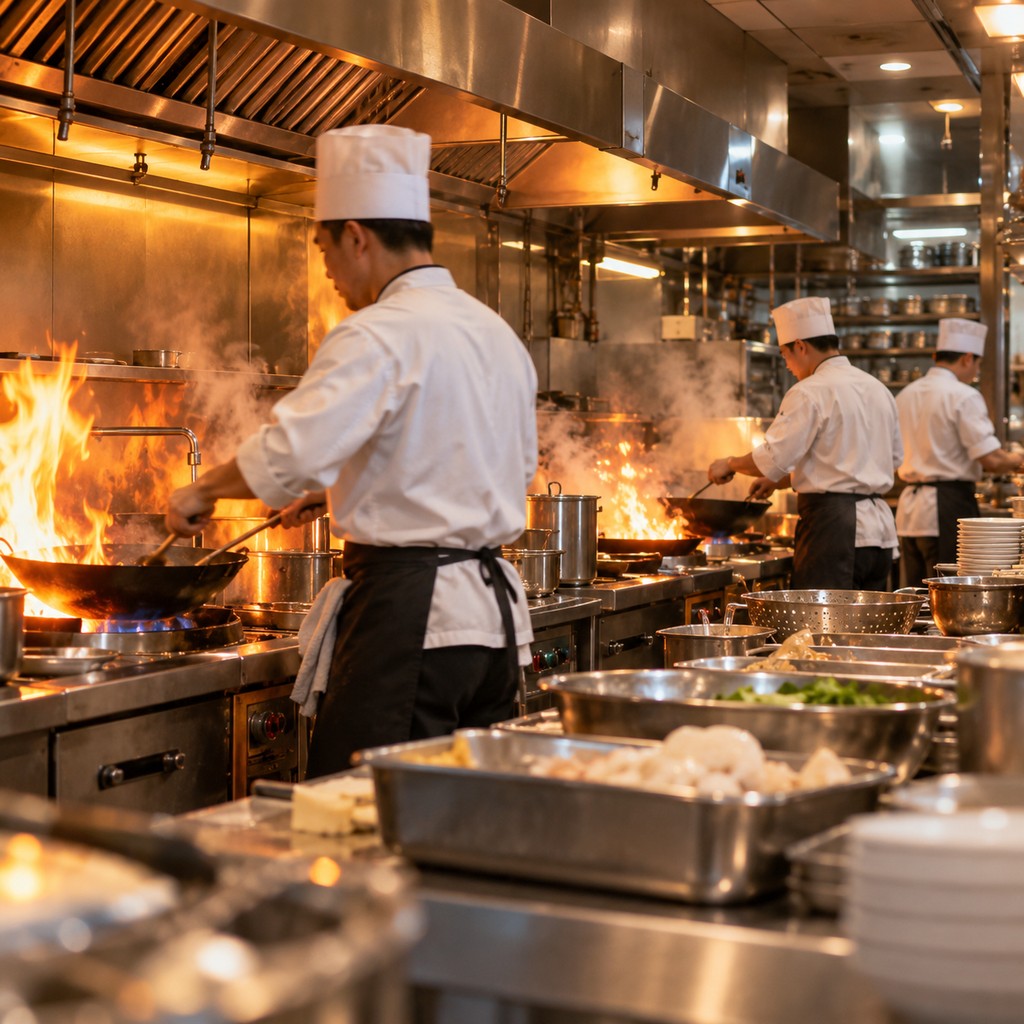 Professional hotel kitchen